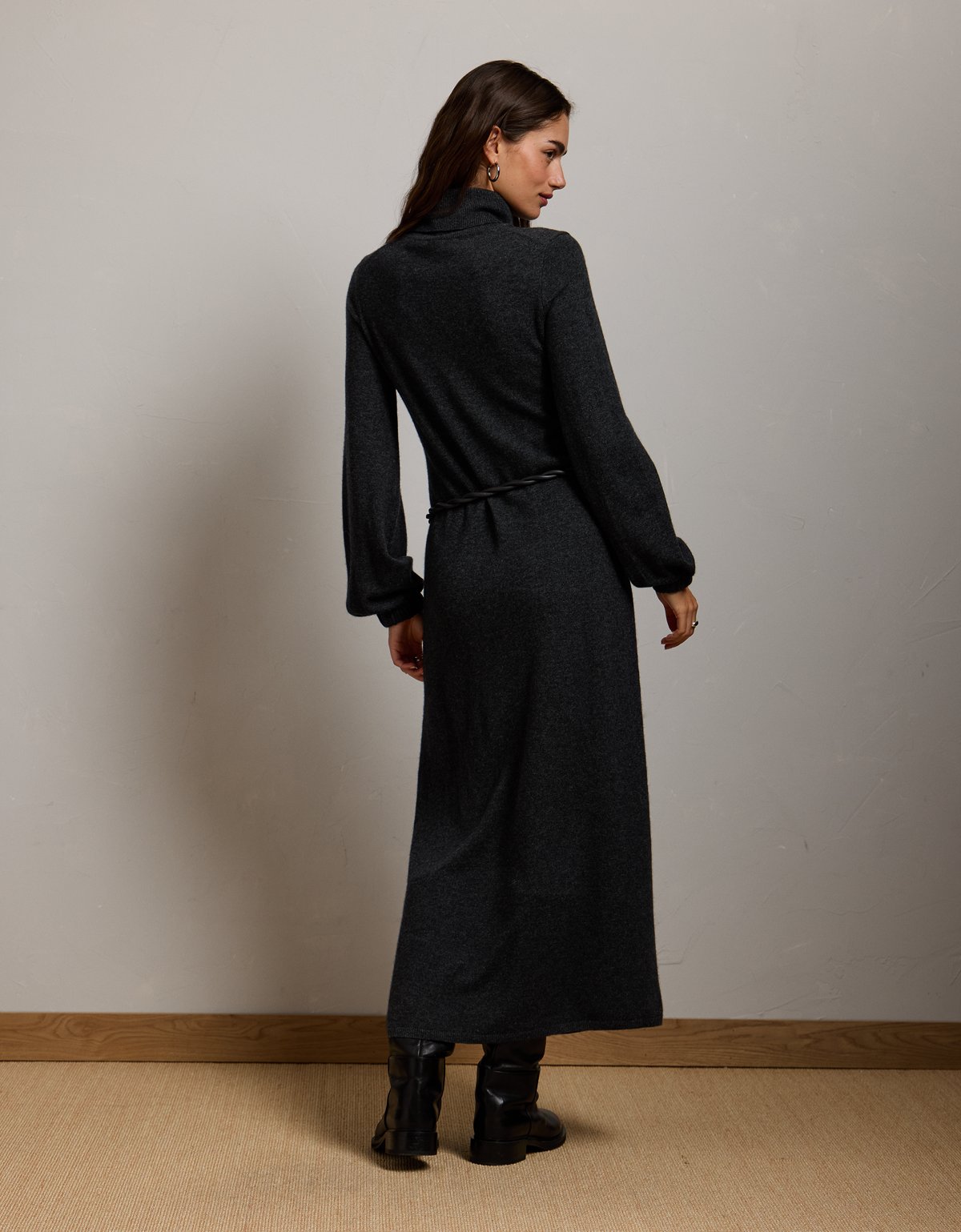 AE77 Turtleneck Sweater Dress - image 2