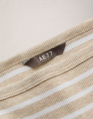 AE77 Striped Square Neck Tank Top