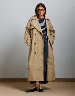 AE77 Premium Dolman Trench Coat | American Eagle