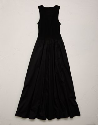 AE77 Premium Mixed Media Midi Dress