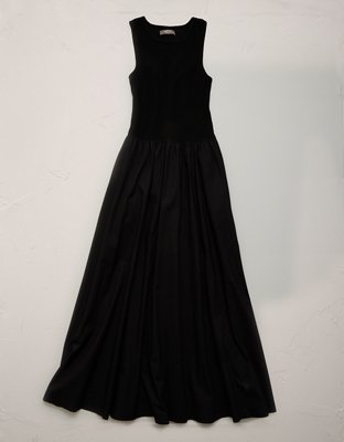 AE77 Premium Mixed Media Midi Dress