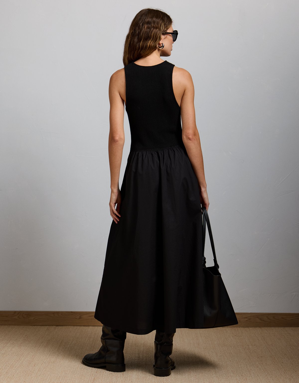 AE77 Premium Mixed Media Midi Dress - image 2