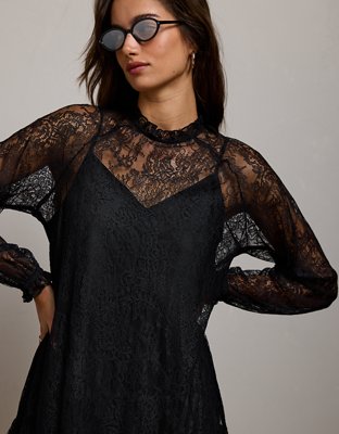 good american lace dress Good American - Mesh Twist Maxi Dress