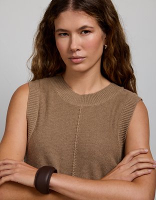 Женский свитер American Eagle AE77 Premium Sweater Tank Top, цвет: Рыжевато-коричневый — фото 7