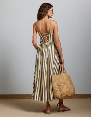 AE77 Premium Poplin Midi Dress