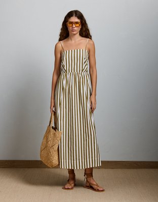 AE77 Premium Poplin Midi Dress