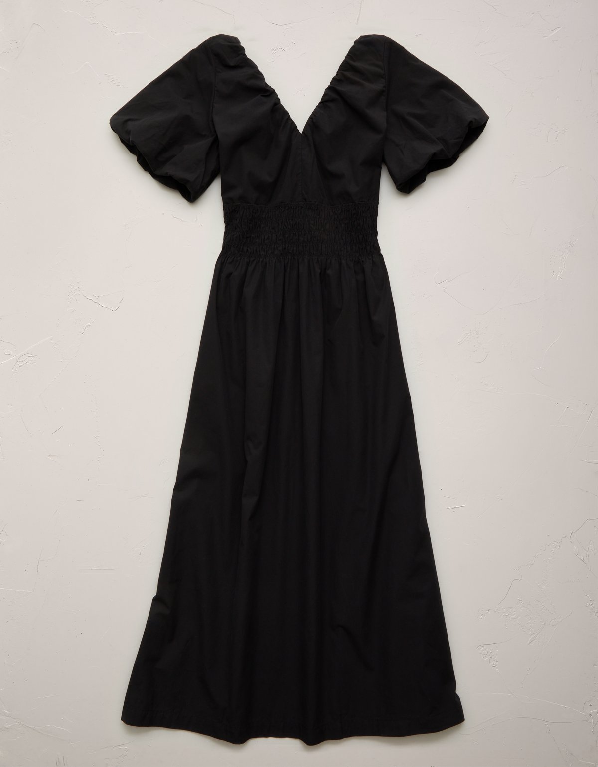 AE77 Premium Puff Sleeve Midi Poplin Dress - image 4