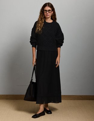 AE77 Premium Cable Sweater