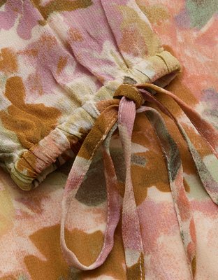 AE77 Premium Ruffled Chiffon Midi Dress