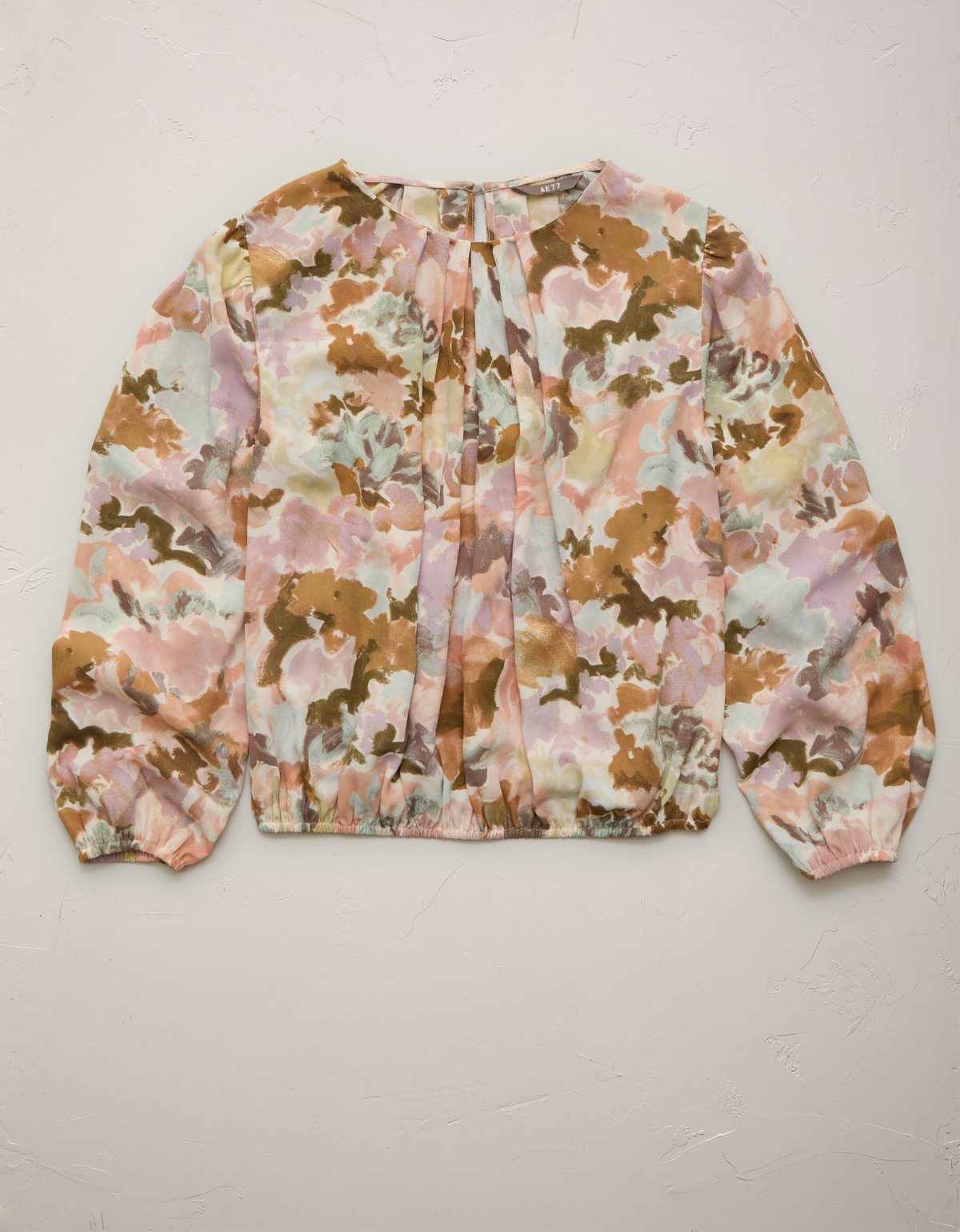 AE77 Premium Bubble-Hem Chiffon Blouse - image 3