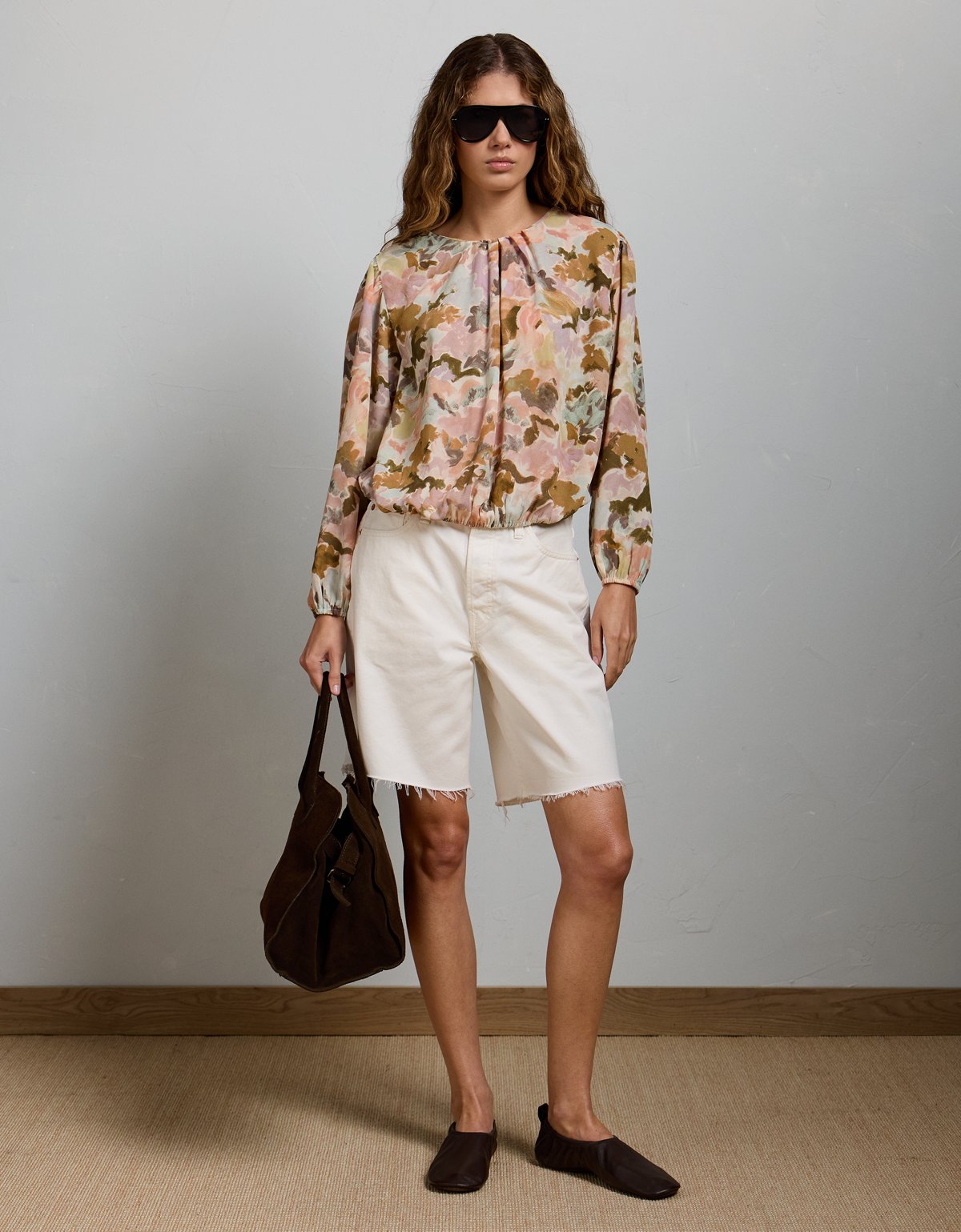 AE77 Premium Bubble-Hem Chiffon Blouse - image 5
