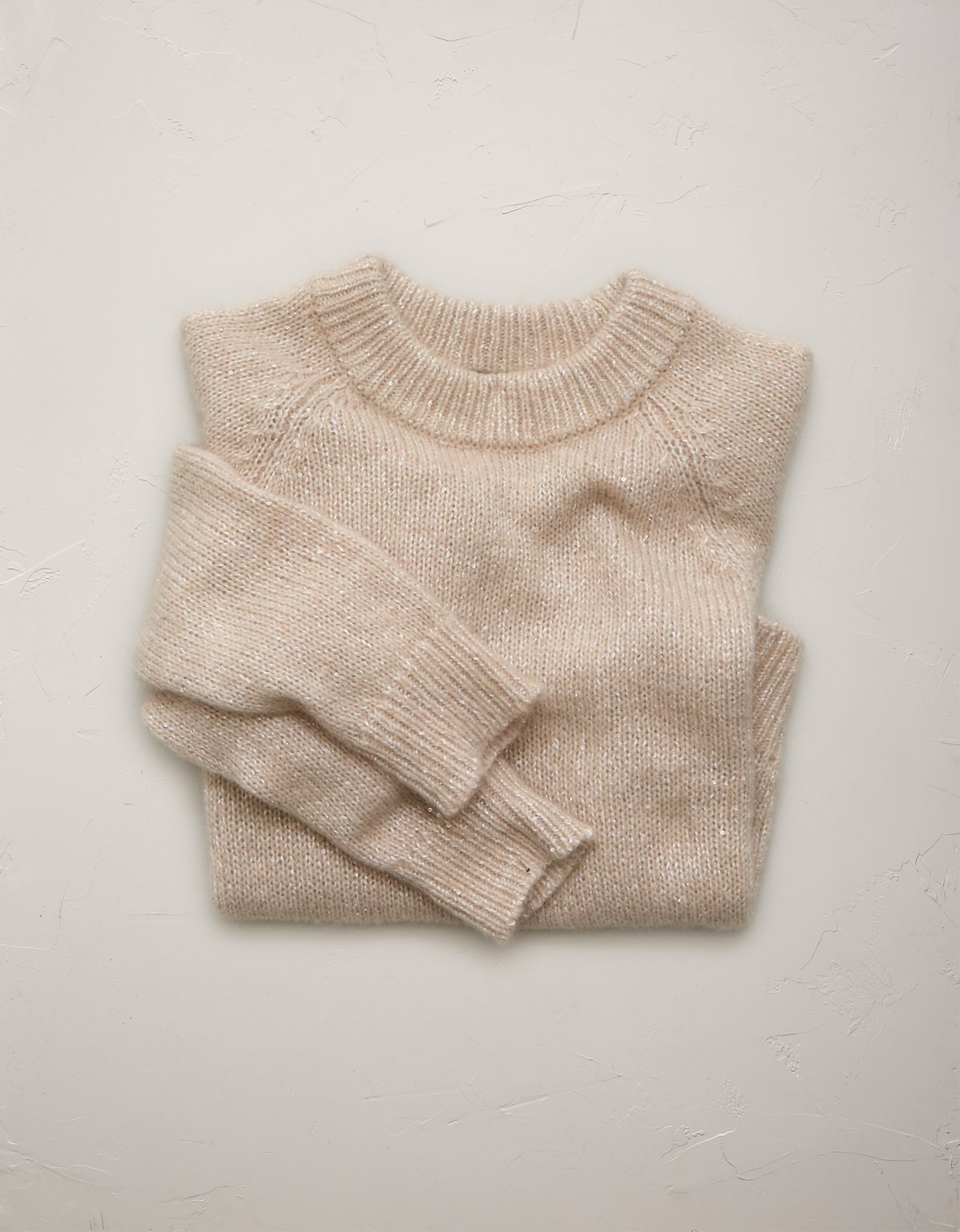 AE77 Sparkle Shrunken Crew Neck Sweater - image 4