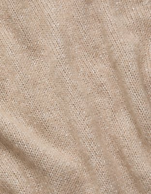 AE77 Sparkle Shrunken Crew Neck Sweater