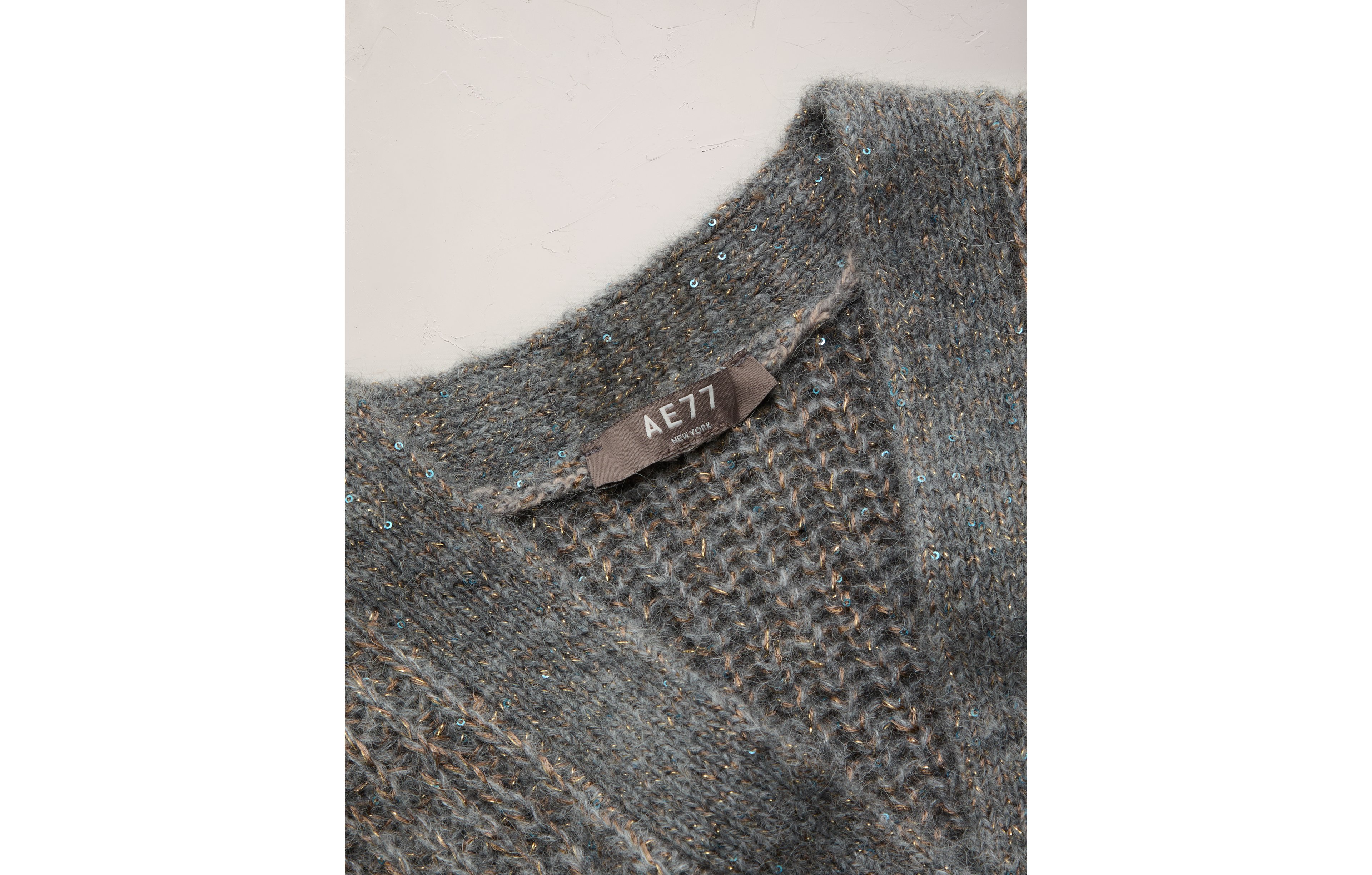 AE77 Shaker Stitch Cardigan Sweater