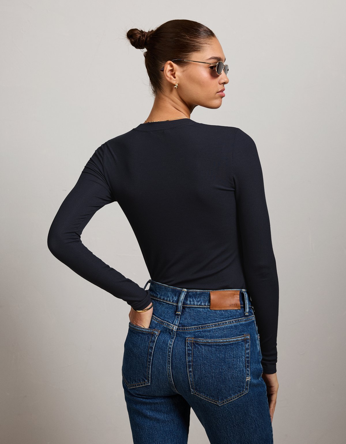 AE77 Long Sleeve Rib T-Shirt - image 2