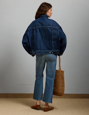 AE77 Premium Oversized Denim Jacket | American Eagle