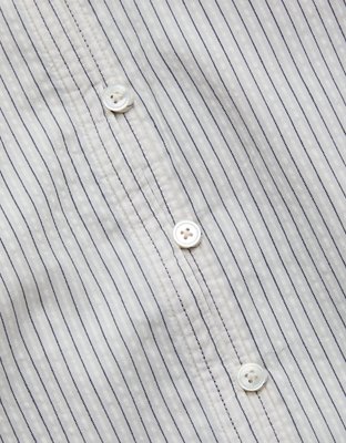 Женская рубашка American Eagle AE77 Balloon-Sleeve Button-Up, цвет: Синий — фото 7