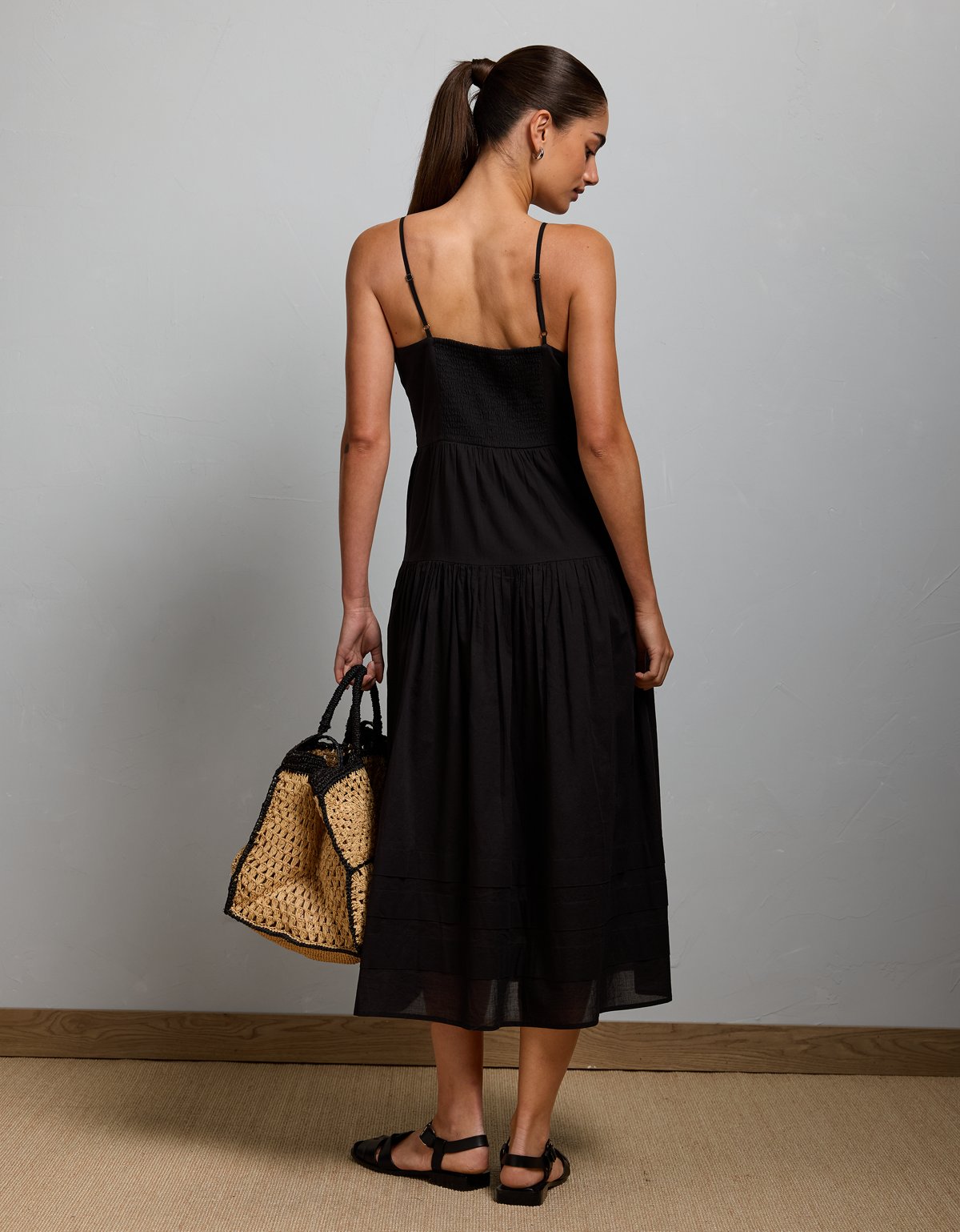 AE77 Strappy Button-Up Maxi Dress - image 2