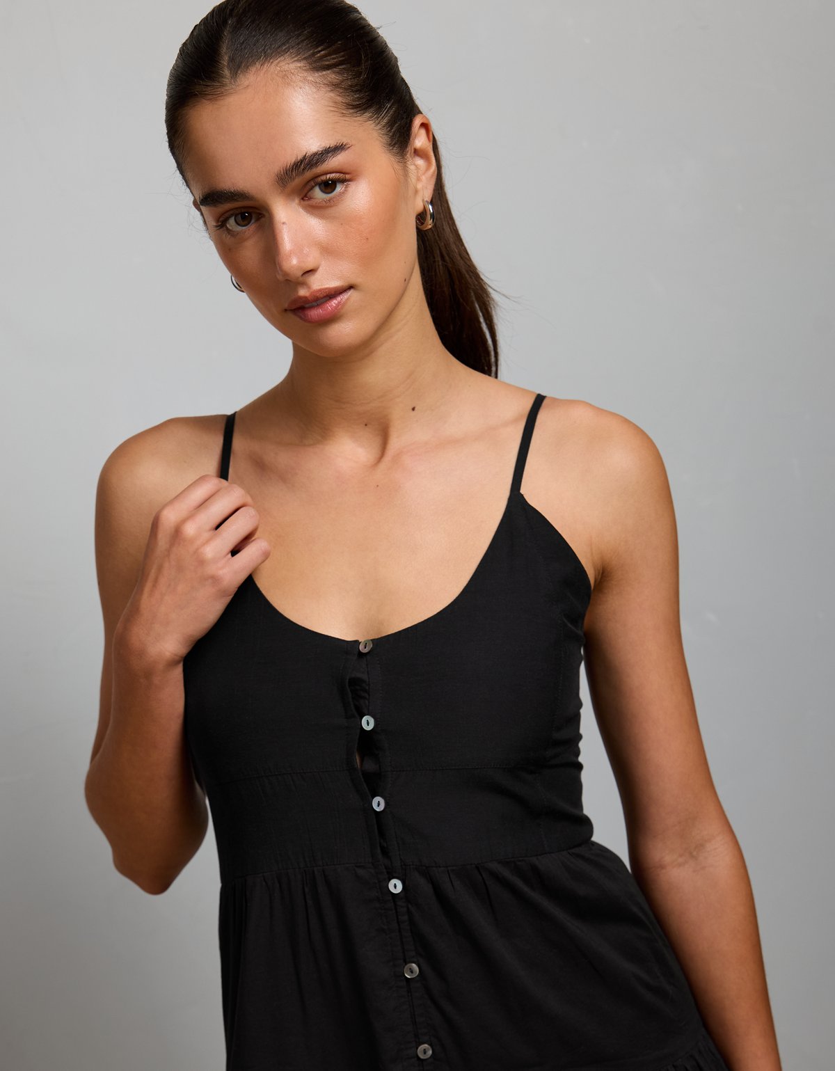 AE77 Strappy Button-Up Maxi Dress - image 5