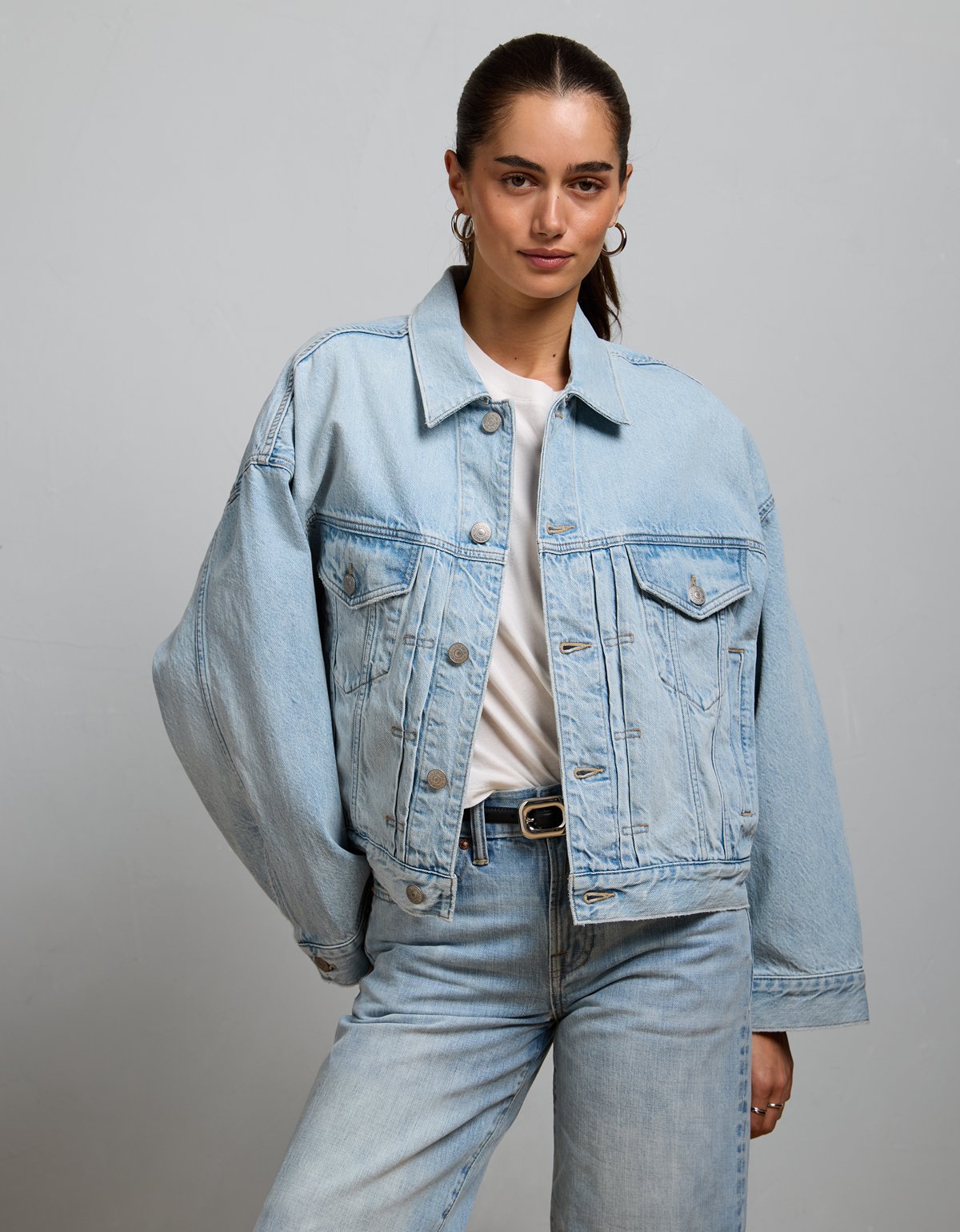 AE77 Oversized Denim Jacket - image 5