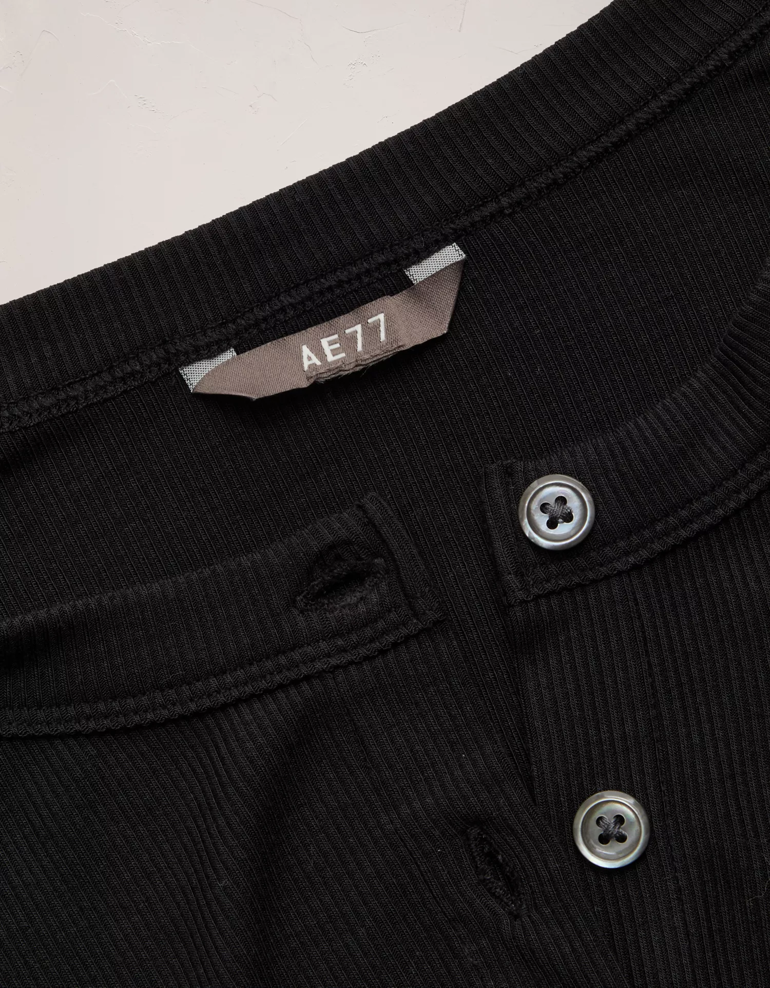 AE77 Ribbed Button-Up T-Shirt - thumbnail 6
