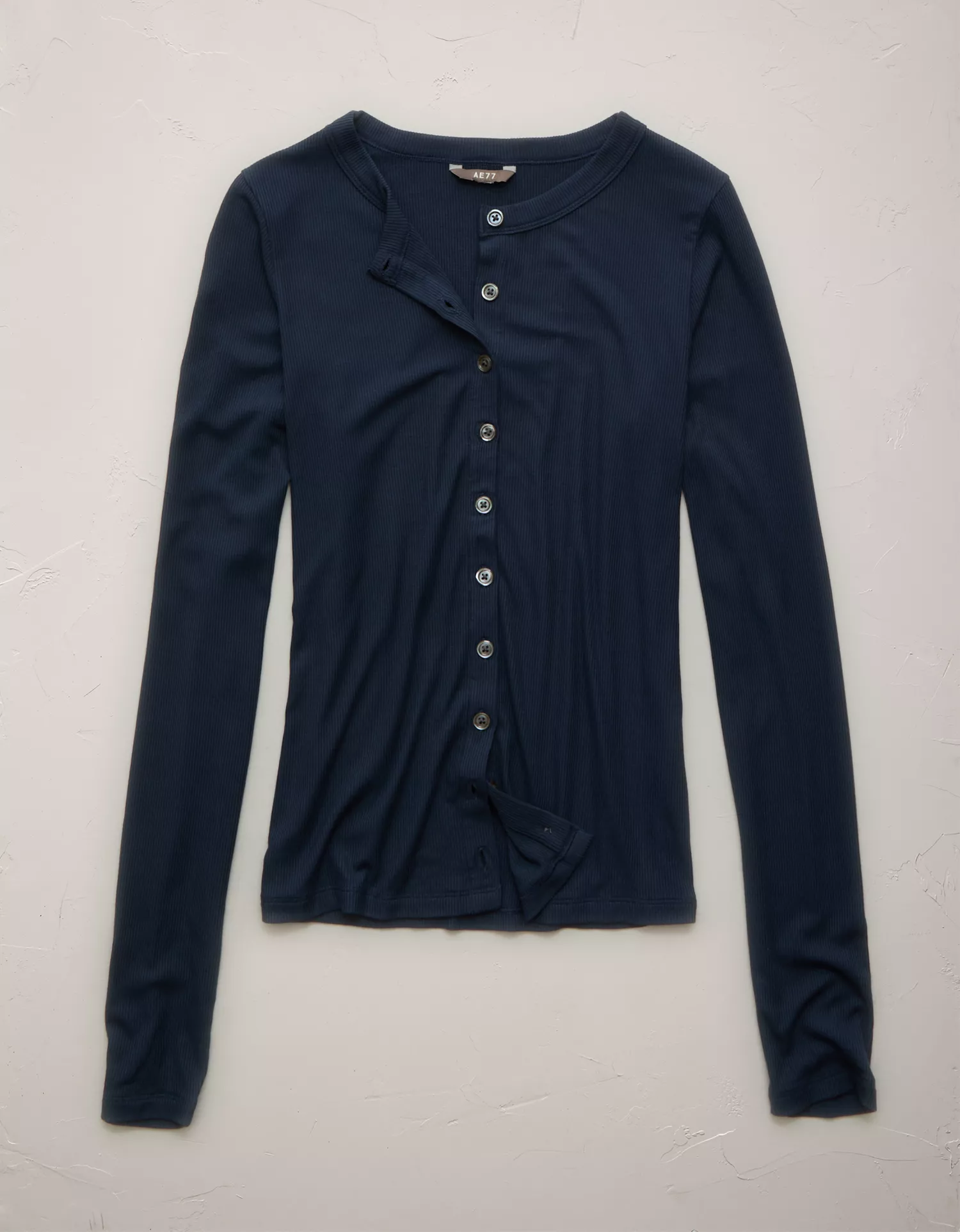 AE77 Ribbed Button-Up T-Shirt - thumbnail 10