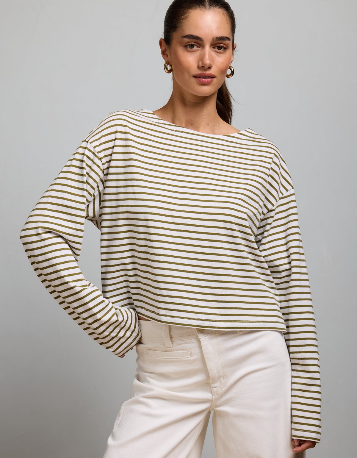 AE77 Long-Sleeve Boatneck Shirt - image 4