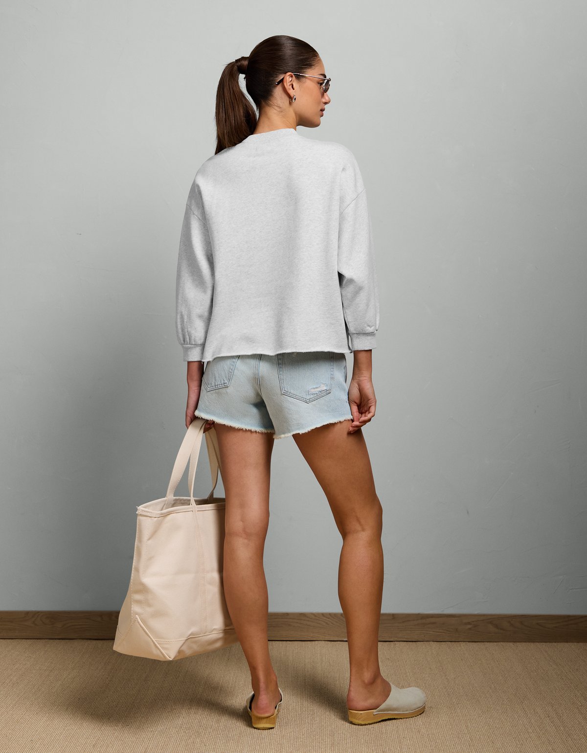 AE77 Puff Sleeve Terry Sweatshirt - image 2