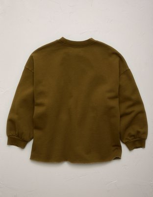 AE77 Puff Sleeve Terry Sweatshirt