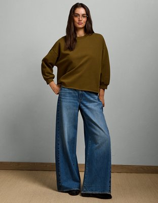 AE77 Puff Sleeve Terry Sweatshirt