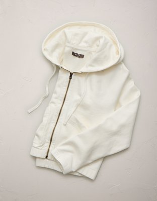 AE77 Cropped Zip-Up Hoodie | American Eagle
