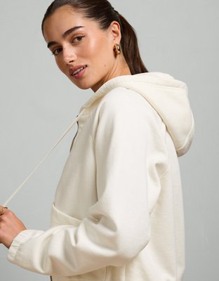 AE77 Cropped Zip-Up Hoodie | American Eagle