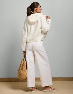 AE77 Cropped Zip-Up Hoodie