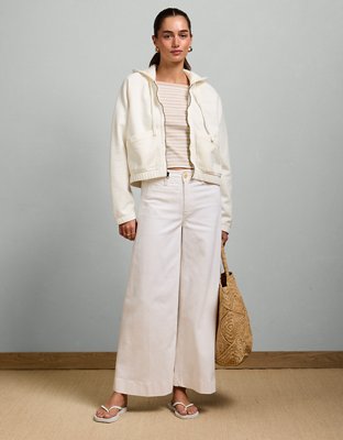 AE77 Cropped Zip-Up Hoodie