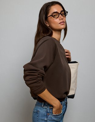 AE77 Lightweight Terry Fleece Raglan Sweatshirt