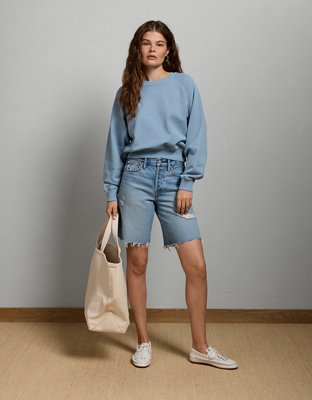 AE77 Lightweight Terry Fleece Raglan Sweatshirt