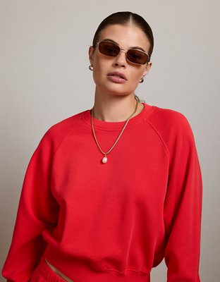 AE77 Lightweight Terry Fleece Raglan Sweatshirt