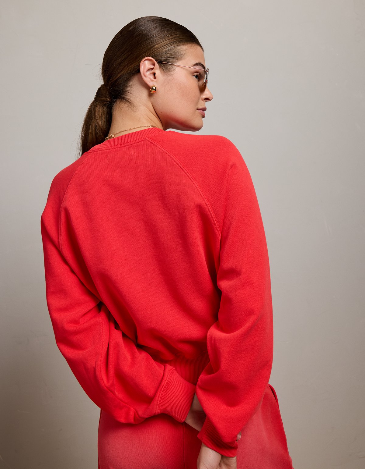 AE77 Lightweight Terry Fleece Raglan Sweatshirt - image 2