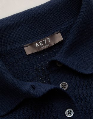 AE77 Shrunken Sweater Polo Shirt