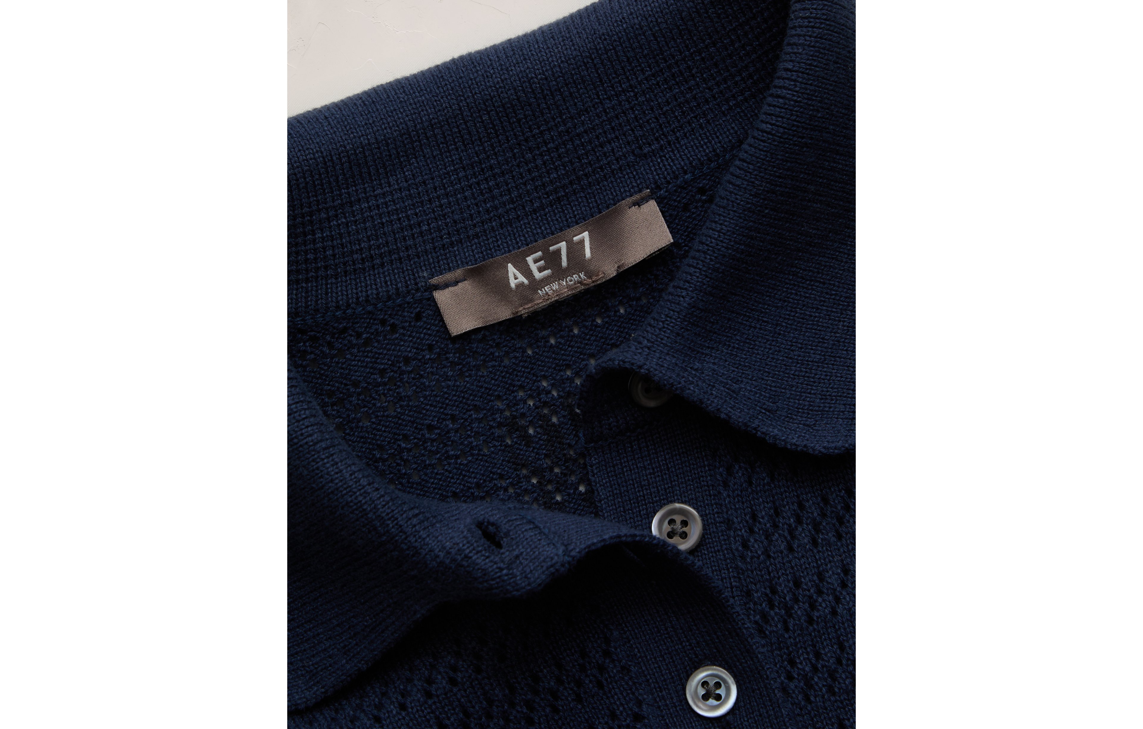 AE77 Shrunken Sweater Polo Shirt