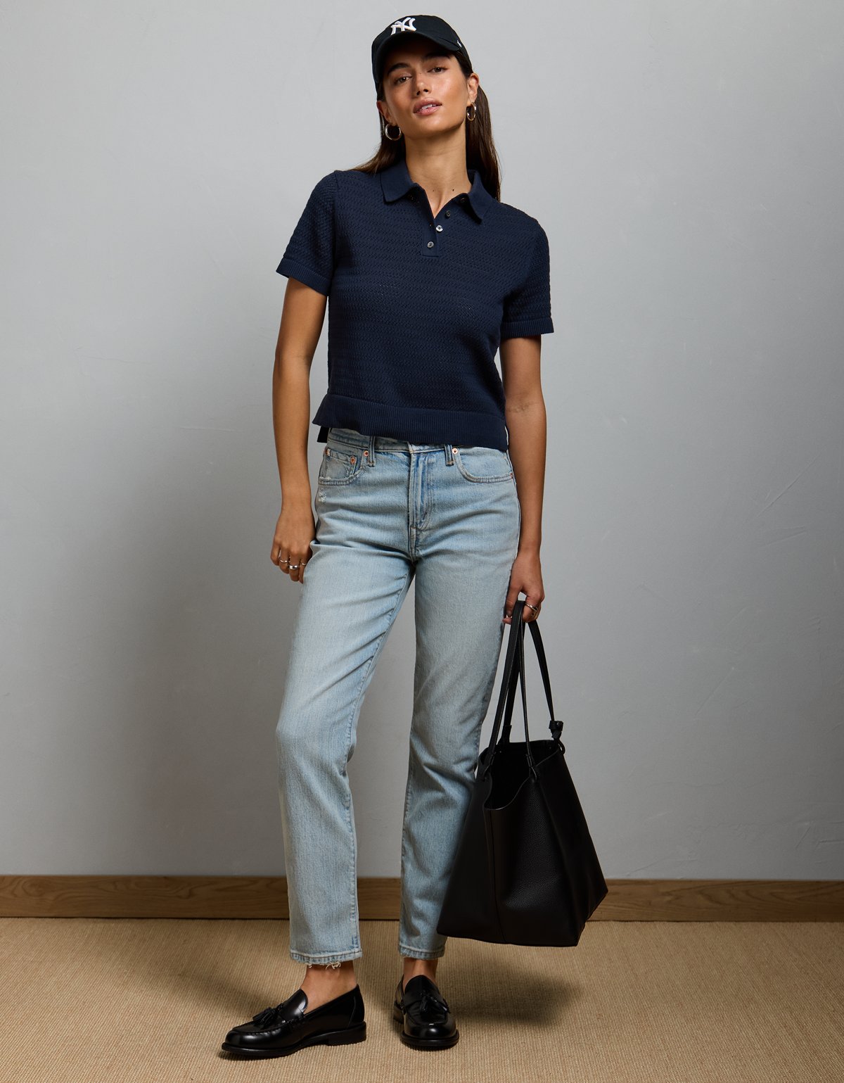 AE77 Shrunken Sweater Polo Shirt - image 5