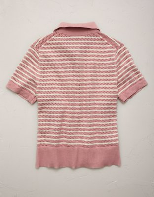 AE77 Shrunken Sweater Polo Shirt