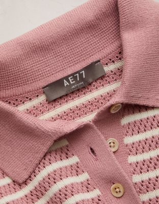 AE77 Shrunken Sweater Polo Shirt