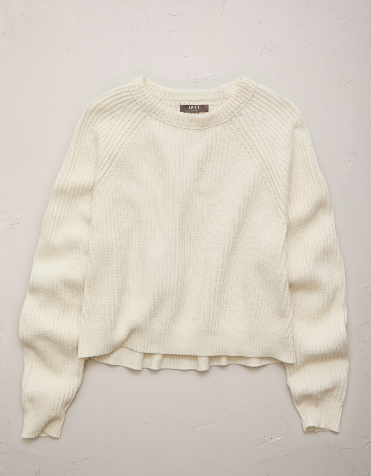 AE77 Shaker Stitch Raglan Sweater - image 3