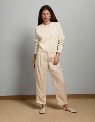 AE77 Shaker Stitch Raglan Sweater