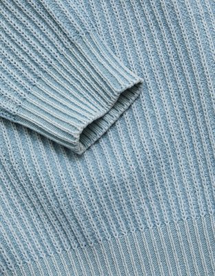 AE77 Shaker Stitch Raglan Sweater