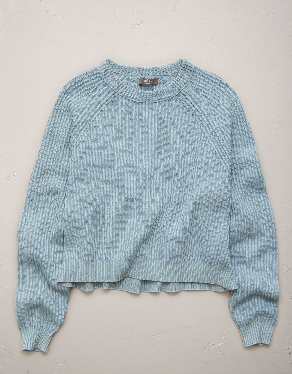 AE77 Shaker Stitch Raglan Sweater - image 3