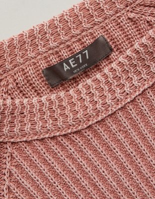 AE77 Shaker Stitch Raglan Sweater