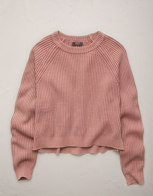 AE77 Shaker Stitch Raglan Sweater