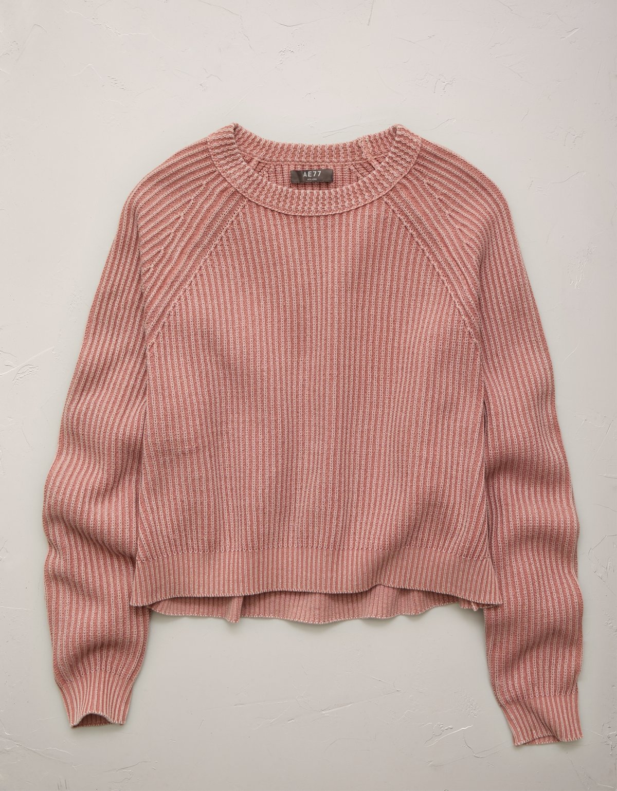 AE77 Shaker Stitch Raglan Sweater - image 3